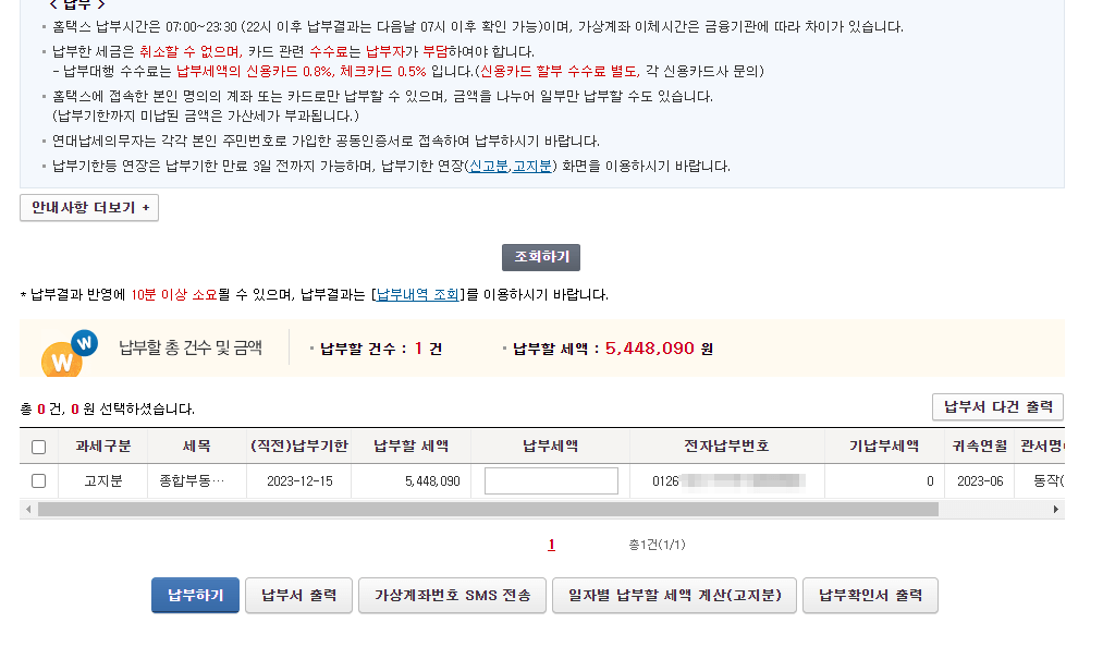 부담이 큰 종합 부동산 세금